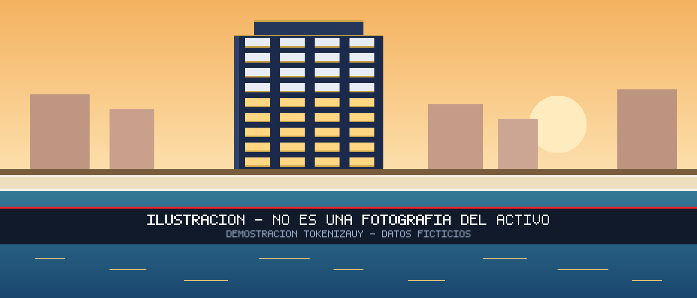 Torre Alfa sobre la costa — ilustración
